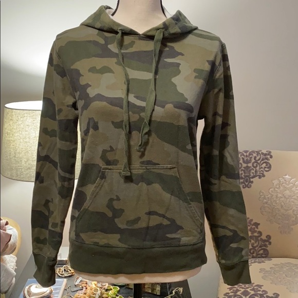 J. Crew Tops - J. Crew Camo Sweatshirt XS